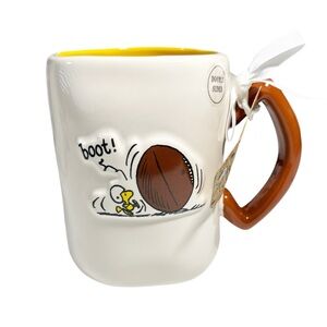 NEW Rae Dunn/Peanuts TOUCHDOWN Double Sided Mug Featuring Woodstock